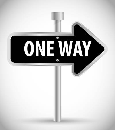 One way road sign advertising design, vector illustration eps 10のイラスト素材