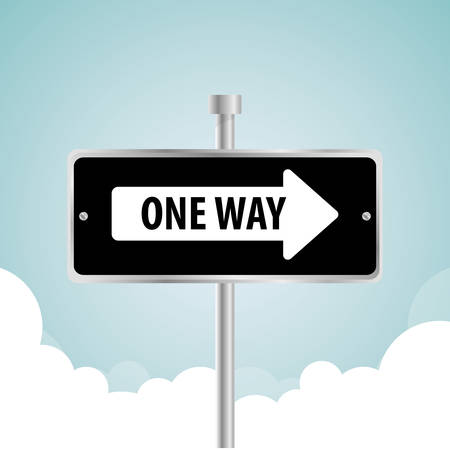 One way road sign advertising design, vector illustration eps 10のイラスト素材