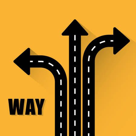 One way road sign advertising design, vector illustration eps 10のイラスト素材