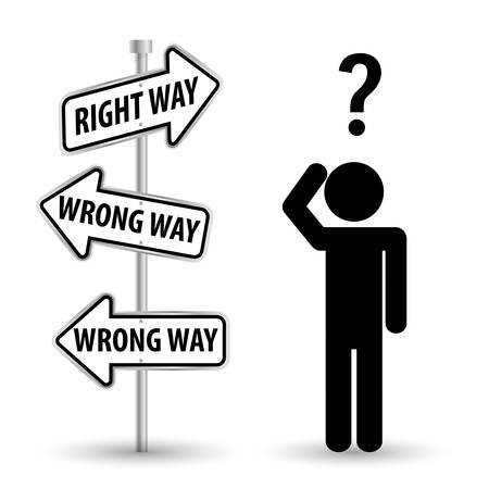 One way road sign advertising design, vector illustration eps 10のイラスト素材