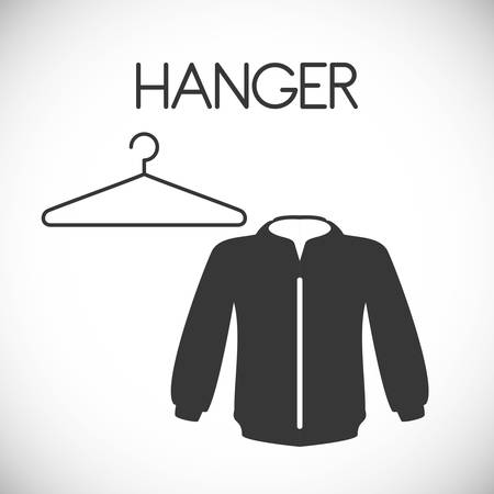 Hanger concept with clothes design, vector illustration 10 eps graphic.のイラスト素材