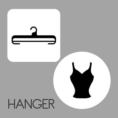 Hanger concept with clothes design, vector illustration 10 eps graphic.のイラスト素材