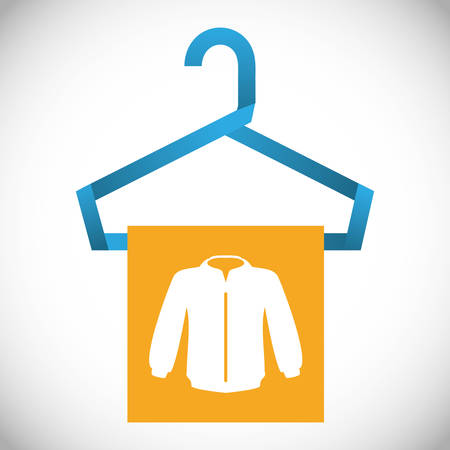 Hanger concept with clothes design, vector illustration 10 eps graphic.のイラスト素材