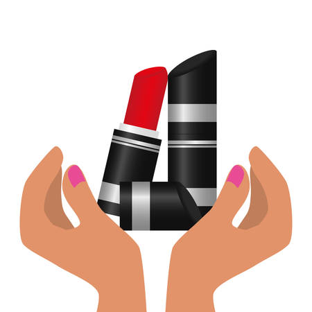 Make up concept with products design, vector illustration 10 eps graphic.のイラスト素材