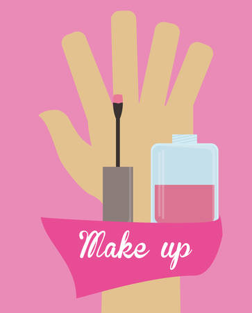 Make up concept with products design, vector illustration 10 eps graphic.のイラスト素材