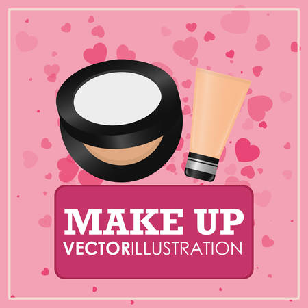Make up concept with products design, vector illustration 10 eps graphic.のイラスト素材