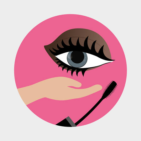 Make up concept with products design, vector illustration 10 eps graphic.のイラスト素材