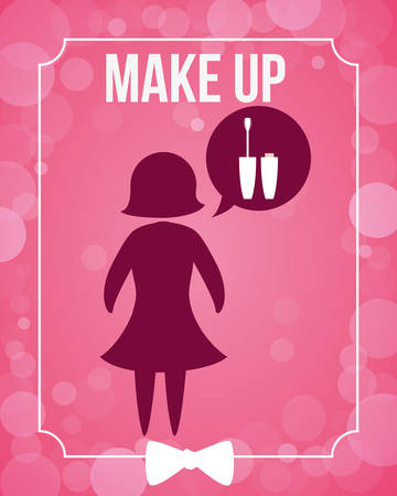 Make up concept with products design, vector illustration 10 eps graphic.のイラスト素材