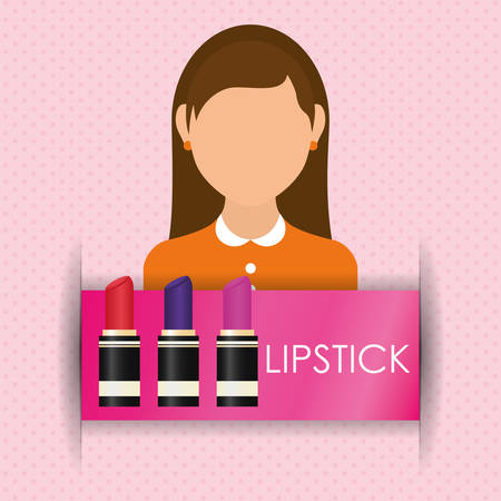 Make up concept with products design, vector illustration 10 eps graphic.のイラスト素材