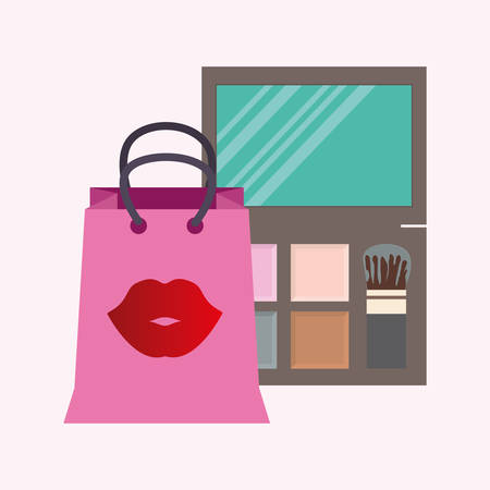 Make up concept with products design, vector illustration 10 eps graphic.のイラスト素材