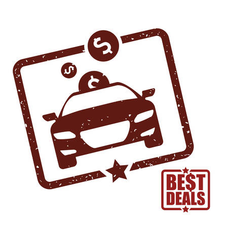 Car Sale concept and offer icons design, vector illustration 10 eps graphic.のイラスト素材