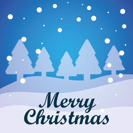 Merry christmas card and icons design, vector illustration.のイラスト素材