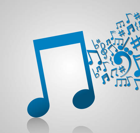 Music art  graphic design, vector illustrationのイラスト素材