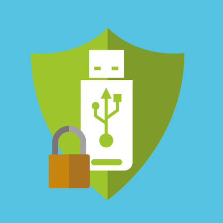 USB  concept and technology icons design, vector illustration  graphic.のイラスト素材