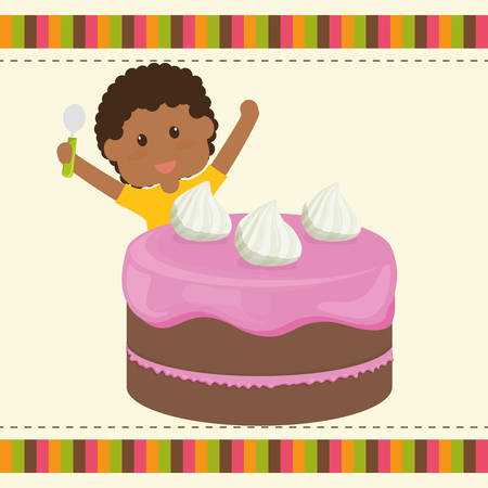 Cake concept and menu icons design, vector illustration graphic.のイラスト素材