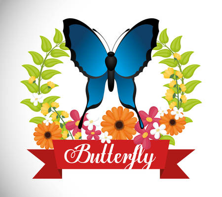 Butterfly insect and natural icons design, vector illustration のイラスト素材