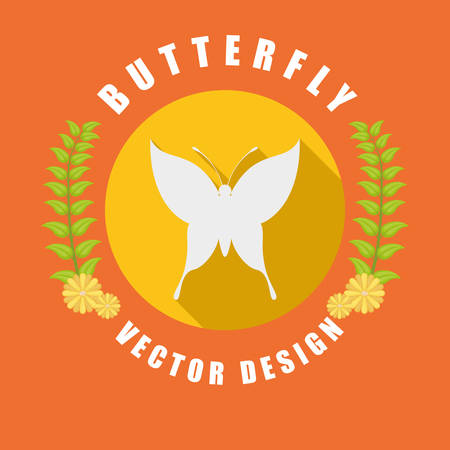 Butterfly insect and natural icons design, vector illustration のイラスト素材