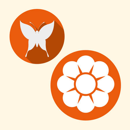 Butterfly insect and natural icons design, vector illustration  のイラスト素材