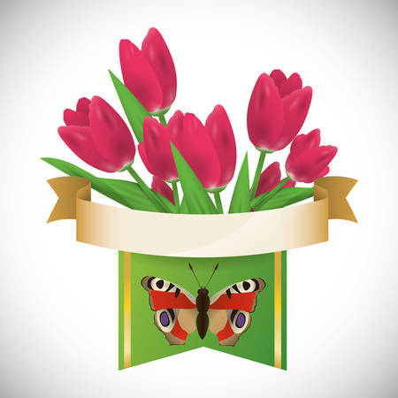 Butterfly insect and natural icons design, vector illustrationのイラスト素材