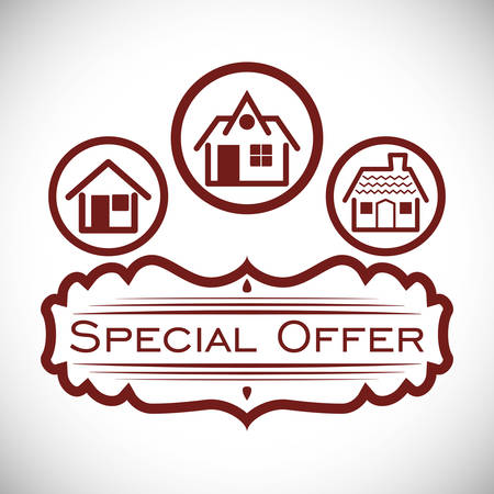 Real Estate concept and residential icons design, vector illustration のイラスト素材