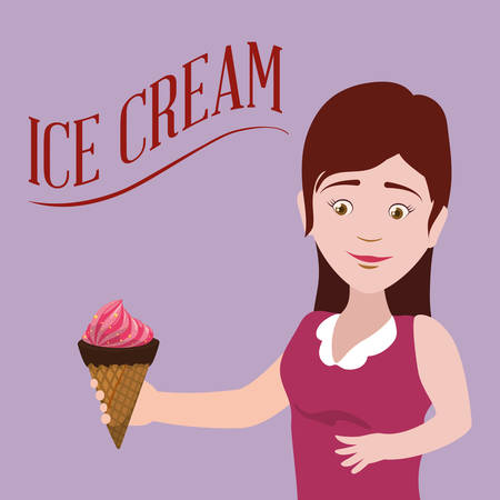 Dessert concept  about sweet ice cream design, vector illustration graphic.のイラスト素材