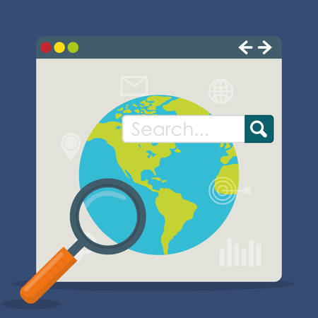 SEO Search Engine Optimization design, vector illustration.のイラスト素材