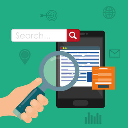 SEO Search Engine Optimization design, vector illustration.のイラスト素材