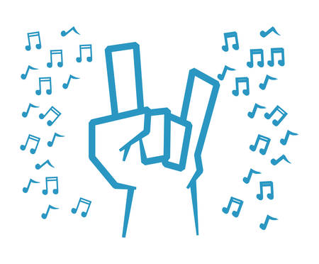 Hard Rock design with music icon design, vector illustration 10 eps graphic.のイラスト素材