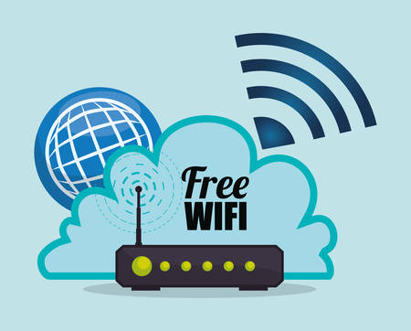 Wifi concept with technology icon design, vector illustration 10 eps graphic.のイラスト素材