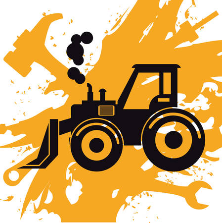 Under construction concept with tools design, vector illustration 10 eps graphic.