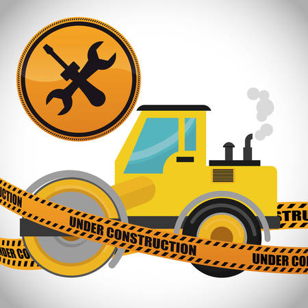 Under construction concept with tools design, vector illustration 10 eps graphic.のイラスト素材