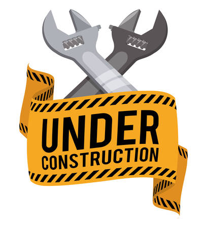 Under construction concept with tools design, vector illustration 10 eps graphic.のイラスト素材