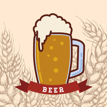 Barley  concept and wheat design, vector illustrationのイラスト素材