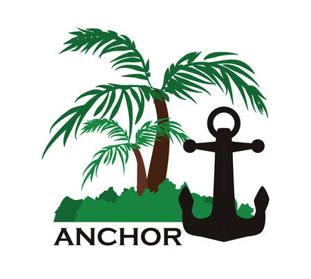 Anchor concept and summer icons design, vector illustration のイラスト素材