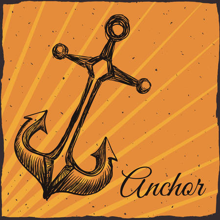 Anchor concept and summer icons design, vector illustration のイラスト素材
