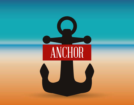 Anchor concept and summer icons design, vector illustration のイラスト素材