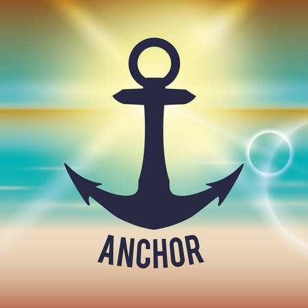 Anchor concept and summer icons design, vector illustration のイラスト素材