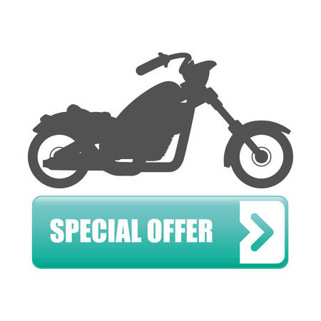 Motorcycle concept whit offer icon design, vector illustration のイラスト素材
