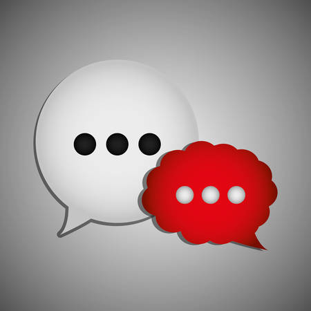 Chat speech bubbles design, vector illustration のイラスト素材
