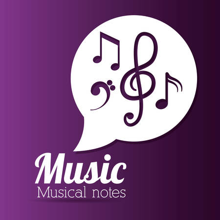 Music notes design, vector illustration のイラスト素材