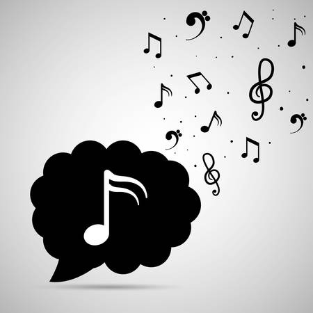 Music notes design, vector illustration のイラスト素材