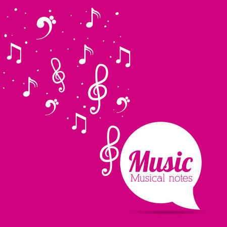 Music notes design, vector illustration のイラスト素材