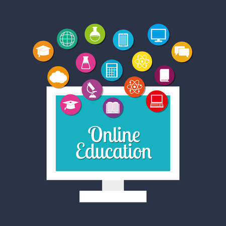online education theme design, vector illustration eps10.のイラスト素材
