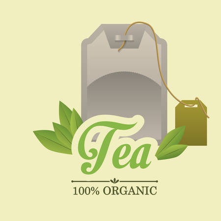 Tea time concept with tea cup design, vector illustration 10 eps graphic.のイラスト素材