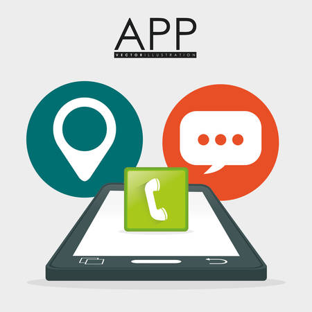 App concept with gadget icon design, vector illustration 10 eps graphic.のイラスト素材