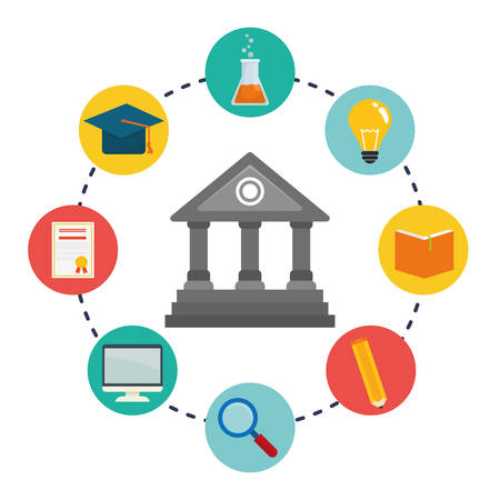 Education and elearning graphic design, vector illustration.のイラスト素材