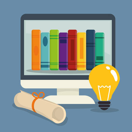 Education and elearning graphic design, vector illustration.のイラスト素材