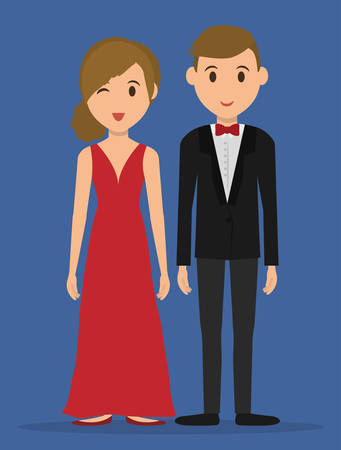 Young people cartoons design, vector graphic iconsのイラスト素材