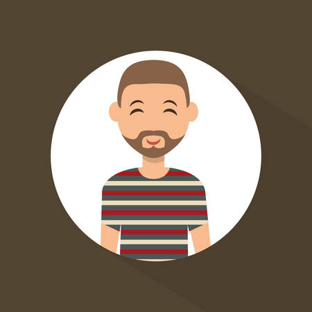 Young people cartoons design, vector graphic iconsのイラスト素材
