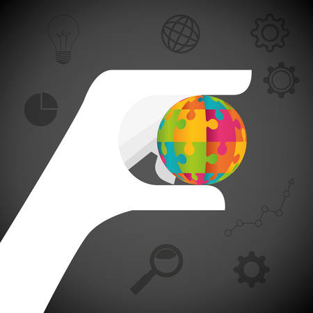 Business solutions and ideas graphic design, vector illustrationのイラスト素材